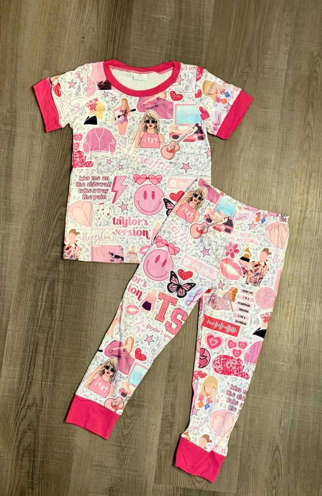 Taylor Swift Pajamas Pants Set (Pink)